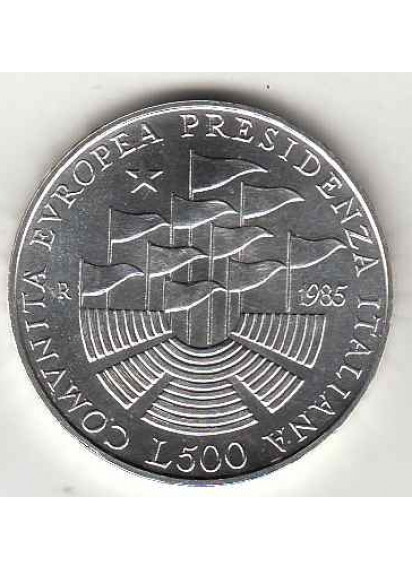 1985 - Lire 500 Presidenza  Comunità Europea  Moneta di Zecca Italia